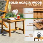 Solid Wood Rope Bistro Set of 3, Reclining Set 3