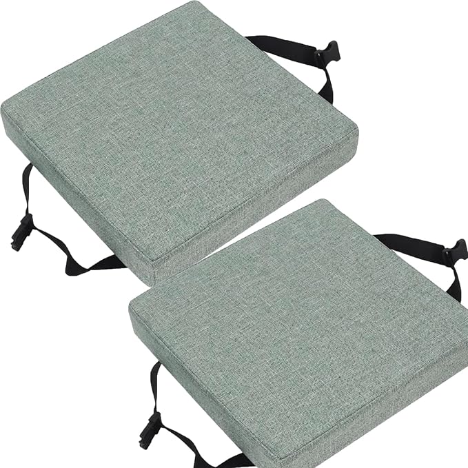 Square Cushion Set of 2 for Bar Stool 14x14/15*15/12*12 Seat Pad With Ties - Thickened 5/8cm Dining Chair Cushion for Home Kitchen ( Color : 6#