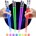 Lightsaber Chopsticks Light Up, Star War Chopsticks Light Up, Mini Lightsaber, Fun Chop, Cool Chopstick, Light Saber Chopstick, Led Chop sticks, 4 PAIRS, Blue Red Green Purple, Groove Tips