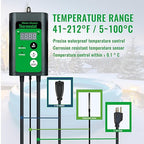2000W Titanium Fully Submersible Water Heater for Hot Tub & Swimming Pool – Portable Immersion Electric Heater with GFCI & Temp Control for Bathtub, Baptismal Pool & Above Ground Pool