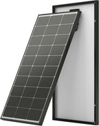JJN 100 Watt Solar Panel, N-Type 16BB High Efficiency 12 Volt Solar Panels, 25% High Coversion Rate Solar Module PV Charge for Boat Rooftop Caravan and Other Off-Grid System