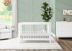 Delta Children babyGap Charlie 6-in-1 Convertible Crib + Brannan Bear Bookcase with Bins + Brannan Bear Wall Shelf with 4 Hooks, Bianca White (Bundle)
