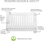 Babyletto Modo 3-in-1 Convertible Crib with Toddler Bed Conversion Kit in White, Greenguard Gold Certified
