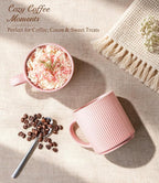 GBhome Coffee Mugs Set of 6，16 oz Coffee Cups with Handle | Cups for Latte, Tea, Cocoa & Milk, Ideal for Daily Use & Gifts, Microwave & Dishwasher Safe, Blush Pink