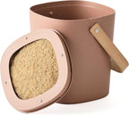 Bamboozle - 1 Gallon Compost Bin, Comes with Hemp-Based Filter, Sustainable Materials, Indoor Countertop Composter, Home & Garden Supplies, Terracotta