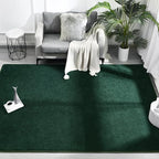 Area Rugs for Bedroom Living Room, 6x9 Dark Green Super Soft Comfy Thickened Memory-Foam Indoor Carpets, Modern Aesthetic Minimalist Carpet for Boys Girls Adults Apartment Nursery Home Décor