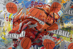 Tailor Shop Basketball Bedding Sets King Size, Basketball Comforter Sets for Kids Boys Teens,Sport Comforter Sets with 1 Comforter 2 Pillowcases…………