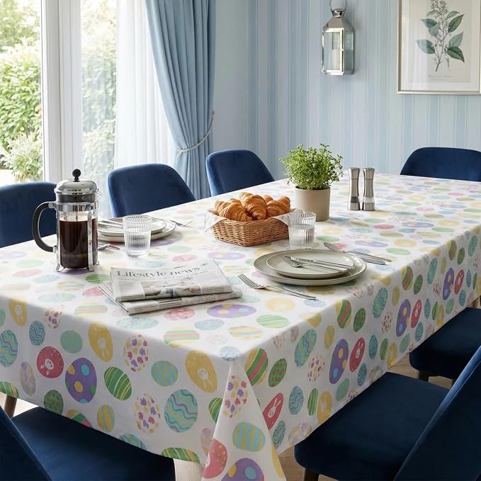 Urban Villa Tablecloth Cotton Rectangle Tabletop 60x102(8-102Seat) Eggprint