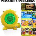 1100Watt/1.5HP High Power Air Blower for Large Inflatables, GONFLABLE Inflatable Bounce House Blower, Portable Fan Pump Blower Corded Commercial for Bouncy Castle, Jumper, Water Slide