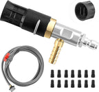 Adjustable Long Range Nozzle for Pressure Washer 5-6.5 GPM, Downstream Injection Spray Nozzle Kit, High Power Washing External Chemical Injector with 1/4” Quick Connect, 2500 to 4000 PSI