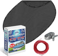 Winter Swimming Pool Cover for 16 ft x 32 ft Aboveground Oval Pool Size, Superb Choice Series, Solid Material, Color - Iron Gray, Pool Cover Choice 511632-4CHOICE
