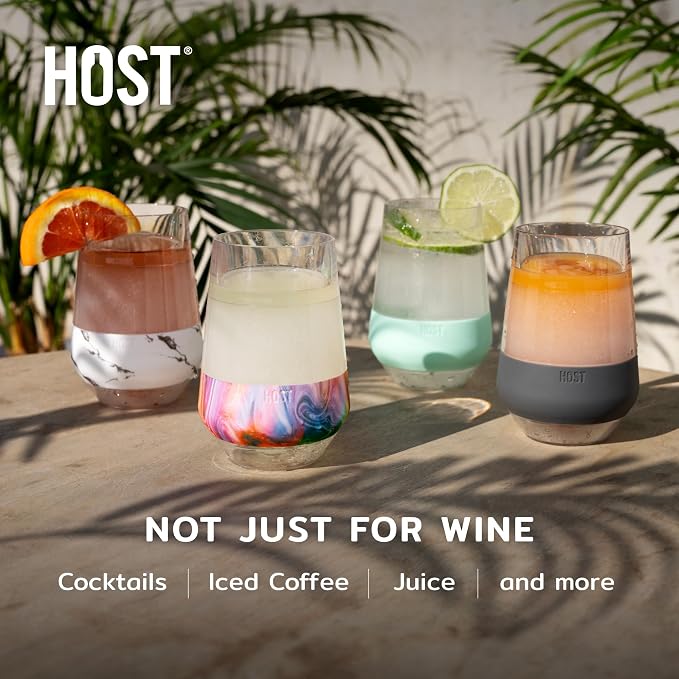Host Freeze XL Wine Glass Cooling Cup, Double Walled Insulated Freezable Drink Chilling Tumbler for Aperol Spritz 12 Ounces