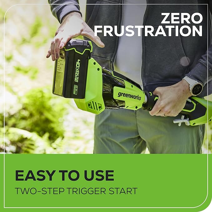 Greenworks 40V 8-Inch Cordless Polesaw, 2.0Ah Battery and Charger Included PS40B210