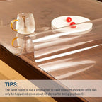 Clear Table Cover Protector Rectangle 42 x 78 Inch, 2.0mm Transparent Plastic Table Protector Waterproof, Anti-Scratch Clear Desk Mat for Office Desktop Dresser Dining Table, FDA Compliant