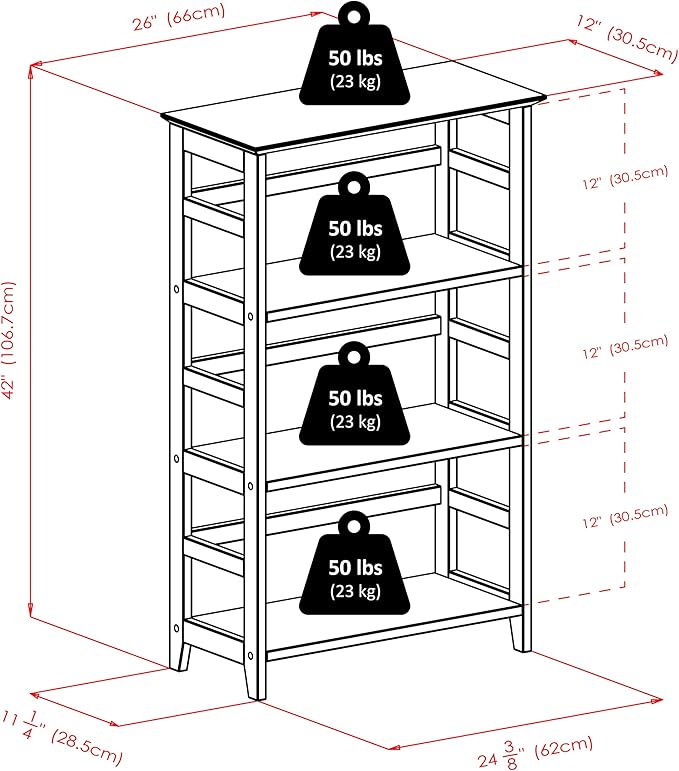 Winsome Wood Studio Shelving, Honey, 3