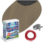 Winter Swimming Pool Cover for 12 ft x 18 ft Aboveground Oval Pool Size, Secure Choice Series, Solid Material, Color - Sandstone Tan, Pool Cover Choice 571218-4CHOICE