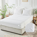 Twin Size Kids Comforter Set 6 Piece White Tufted Bedding Set for Boys Girls Jacquard Tufts Embroidery Bed in A Bag Quilt with 1 Comforter, 1 Flat Sheet, 1 Fitted Sheet, 1 Pillowcase and 2 Pillow Sham