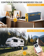 3000W Pure Sine Wave Power Inverter DC 24V to 110V 120V AC with 4 Quick Charging USB Ports& Dual AC Outlets Power Inverters for Vehicles RV Truck Home with LCD Display and Remote Controller
