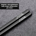 Youda 99.8% Pure TITANIUM Chopsticks 1 Pairs with Black Carrying Case Ultralight and Reusable Chopsticks for Camping, Home, Travel