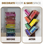 Tree Bookshelf 7-Tier | Wall Bookshelf | Book Organizer | Solid Wood Bookshelf for Kids | Floating Bookshelf Organizer