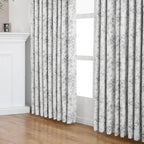 Pinch Pleated Vintage Floral Curtains - Room Darkening Drapes for Bedroom Living Room.2 Panels,84 Inches Wide 82 Inches Long