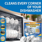 24 Pack Dishwasher Cleaner and Deodorizer Tablets – Natural Heavy Duty Deep Cleaning Descaler pods, Compatible with All Dish washer Models, Removes Limescale Grease& Odor, Septic Safe(1-Year Supply)