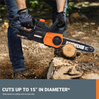 Worx WG322 20V Power Share 10" Cordless Chainsaw with Auto-Tension