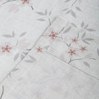 Pink Floral Pinch Pleated Linen Curtains - 2 Panels of Privacy Light-Filtering Printed Curtains Suitable for Dining Rooms and Farmhouses.40 Inches Wide by 96 Inches Long