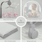 BabyBond Baby Bassinet Bedside Crib, Pack and Play with Sheet, Diaper Changing Table and Music Mobile from Newborn to Toddles, Portable Large Playard
