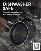 USELUCK Hybrid Non Stick Frying Pans with Lid,8/10/12 inch Frying Pan Set | Stainless Steel Skillet with Honeycomb Surface,Oven-Safe,PFAS-Free,Compatible with All Cooktops.