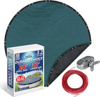 Winter Swimming Pool Cover for 28 ft Aboveground Round Pool Size, Durable Choice Series, Solid Material, Color - Marine Teal, Pool Cover Choice 3928-4CHOICE