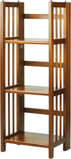 Casual Home 3-Shelf 14" Wide Folding Bookcase, Honey Oak (New)