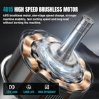 Electric Weed Wacker with Wheel Brushless Cordless Weed Eater Battery Powered| 60 Minute Battery Life | Silent Design, One Click Start | Suitable for Small and Medium-Sized Lawns