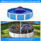 Pool Pillow for for Above Ground Pools, 4x8 Ft Pool Air Pillow for Closing Winter Pool Winterizing Kit for Ground Pool, 0.5mm PVC Material, 2X 16.5Ft Rope (Blue)