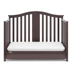 Graco Solano 4-in-1 Convertible Crib with Drawer (Espresso) – GREENGUARD Gold Certified, Crib with Drawer Combo, Includes Full-Size Nursery Storage Drawer, Converts to Toddler Bed and Full-Size Bed