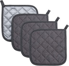 Joyhalo 4 Pack Pot Holders for Kitchen Clearance | Hot Pads for Kitchen, Countertops, Oven Pot Holders Bulk, Potholders Sets for Kitchens Heat Resistant, Grey