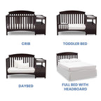 Delta Children Abby Convertible Crib and Changer, Dark Chocolate