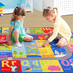 Kids Rugs For Playroom, ABC Alphabet Numbers Classroom Rug, 4x6 Feet Educational Learning and Fun Playroom Rug, Non Slip Nursery Rug, Kids Play Mat for Kids Room, Toddler Classroom and Bedroom
