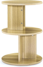 ECYIL Double Layered Independent Storage Rack, Full Circular Color Blocking Bookshelf, Suitable for Home, Office, Living Room, etc (nature)