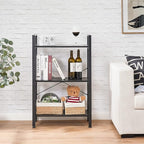 BEWISHOME 3 Tier Bookshelf, Modern Small Book Shelf for Small Spaces, Black Wooden Shelves for Bedroom Living Room and Home Office, 13.78" D x 24.12" W x 37.09" H, JCJ42B