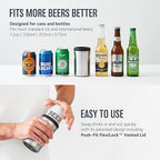 Huski Beer Cooler 2.0 | NEW | Premium Can and Bottle Holder | Triple Insulated Marine Grade Stainless Steel | Detachable 3-in-1 Opener | Works as a Tumbler | Best Gifts for Beer Lovers (Black)