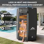 Merapi Premium Portable Inflatable Sauna - Professional Brushed PVC (44.97lbs), Sets Up in 3 Mins, More Portable Than Wood Saunas/More Durable Than Oxford Fabric, for Home SPA/Gym/Travel
