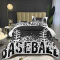 Bodhi Kids Comforter Twin,Boys Baseball Comforter Set,Teen Boy Bedding Set for Kids,Black and White Comforter Bedding Set with Pillowcases,Sports Baseball Bedding Set