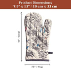 Maison d'Hermine Oven Gloves 100% Cotton Oven Mitt (7" x 13", Pack of 1) | With Loop Heat Resistant BBQ Cooking Gloves Baking Kitchen Handling Hot Pans Thanksgiving Christmas - Amazonia
