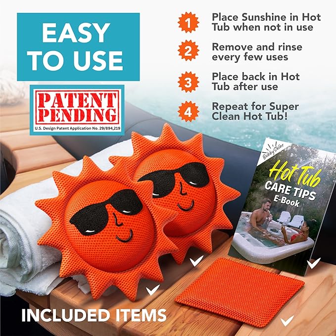 Hot Tub Scum Absorber for Spa Cleaner - Hot Tub Accessories for Adults, Hot Tub Scum Sponge for Hot Tub Oil Absorbing Sponge for Hot Tub Skimmer, Hot Tub Sponge Scum Remover