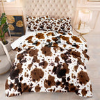 Tailor Shop Cow Print Comforter Sets Queen Size,Cow Print Bedding Set for Boys Teens Girls,Black White Queen Soft Microfiber Cowhide Bedding Set with 1 Comforter and 2 Pillowcases