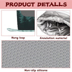 Misty Forest Silicone Oven Mitts and Pot Holders,Heat-Resistant 4 Piece Kitchen Set Non-Slip Oven Gloves and Hot Pads for Cooking, Baking, Grilling,BBQ
