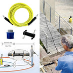 5800PSI/400Bar Ultra Flexible Pressure Washer Hose for Bosch Home Cleaning, 5M-30M High Pressure Extension Tube with Quick-Connect Adapter,(Red/Blue/Yellow/Green/Grey/Orange/Light Blue)(Yellow,16FT)