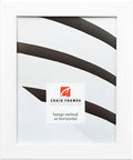 Craig Frames 26267 22 by 28-Inch Picture Frame, Smooth Wrap Finish, 1.26-Inch Wide, White Satin