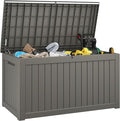 Outdoor Storage Box, 230 Gallon Deck Box, Waterproof and UV Resistant Large Resin Storage Bin, Organization and Storage for Patio Furniture, Outdoor Cushions, Garden Tools, Lockable